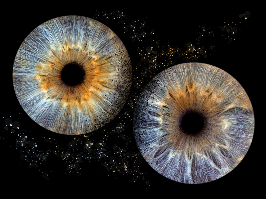 Photo d'iris de l'oeil pour une véritable oeuvre artistique à Annecy avec Sandrine Prost Photographe
